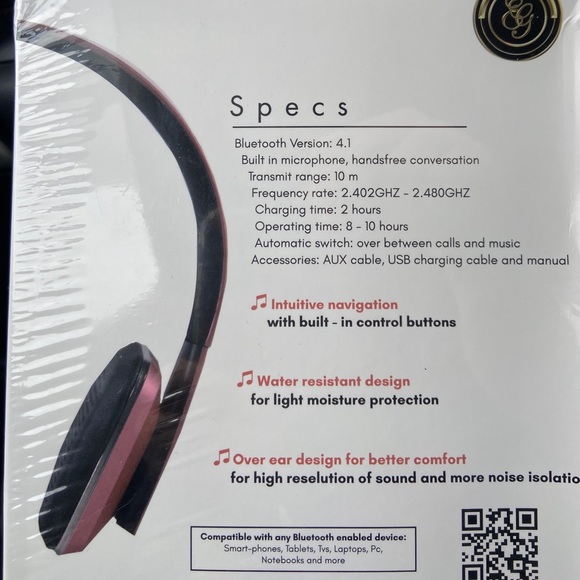 E.G Audio headphones Noise Cancelling Bluetooth - Picture 2 of 4